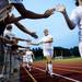 Skyline players give high-fives to fans after defeating Huron 3-0 on Thursday, May 30. Daniel Brenner I AnnArbor.com